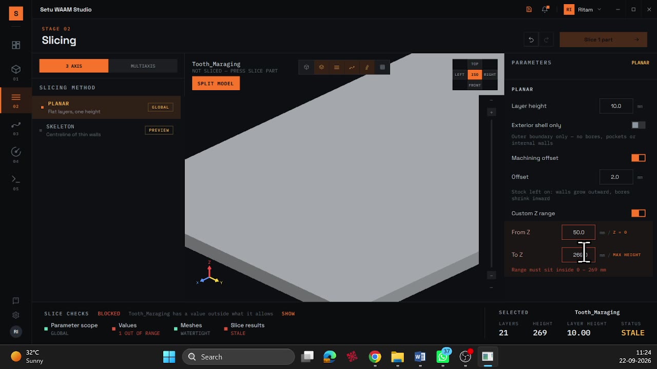SETU slicing interface